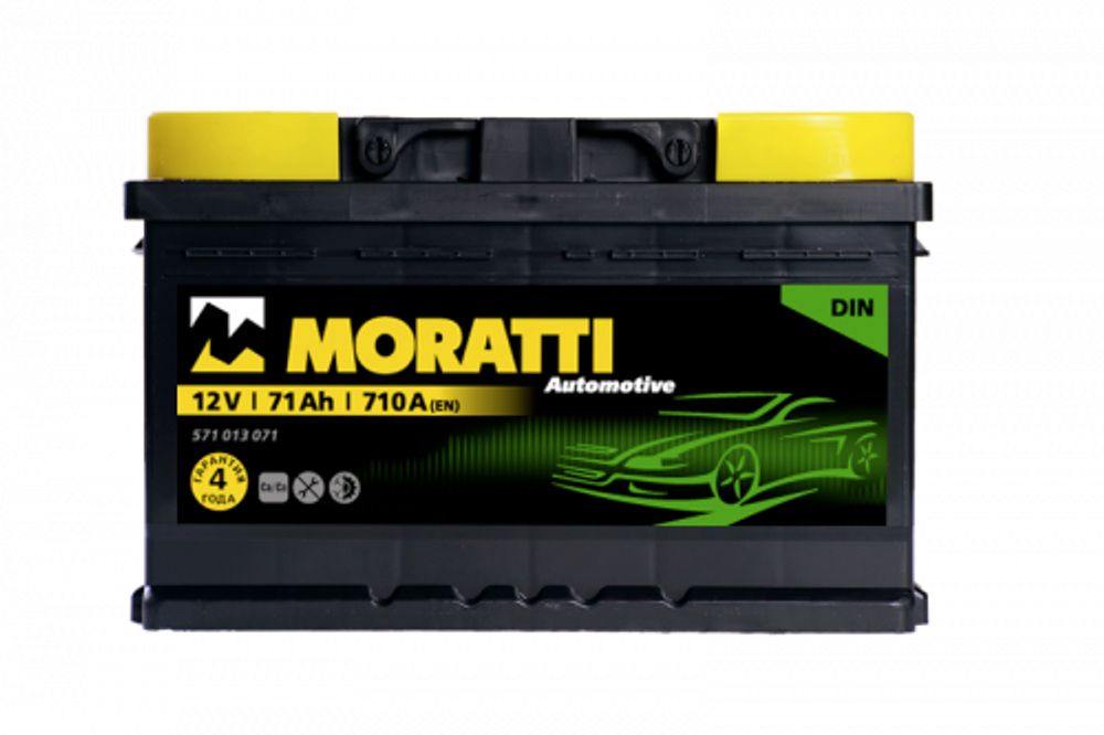 Аккумулятор 6СТ-71 о.п., R+,Moratti  .	571 013 068