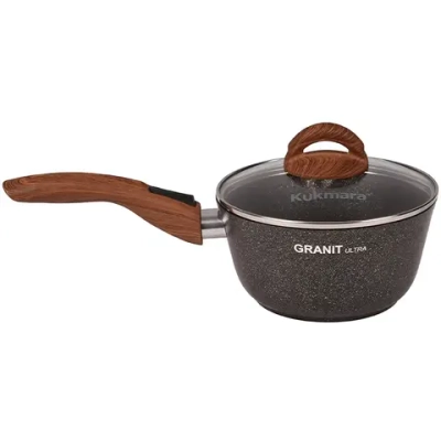 Ковш 1,5л «Granit Ultra Induction» (original) с носиком, съемная ручка, стеклянная крышка кго0156а