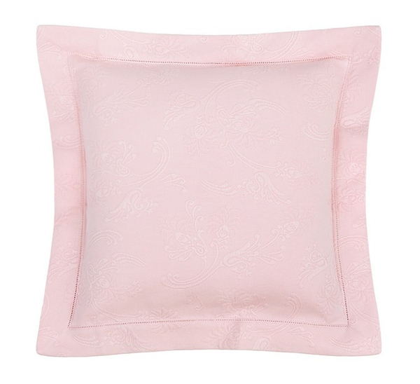 Наволочка декоративная 47х47 Luxberry Country с мережкой клубничный крем