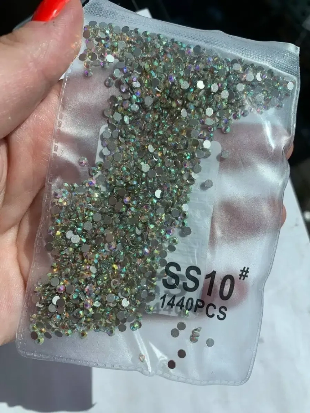 Стразы холодной фиксации стекло Crystal AB ss10