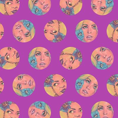 тропики горошек на фуксии