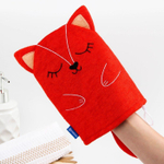 3612503 Мочалка детская для купания «Лисичка», варежка, из махры