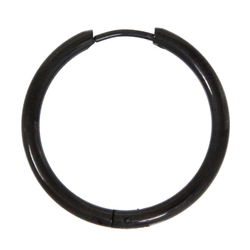 Серьга кольцо черное (2,0*18 мм)