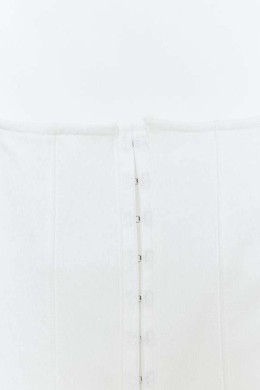 ZARA ЭЛАСТИЧНЫЙ ТОП-КОРСЕТ, БЕЛЫЙ