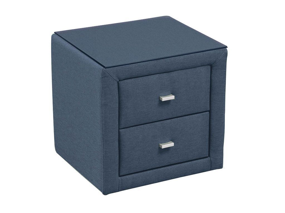 06.34-01 тумба прикроватная со стеклом жаккард деним