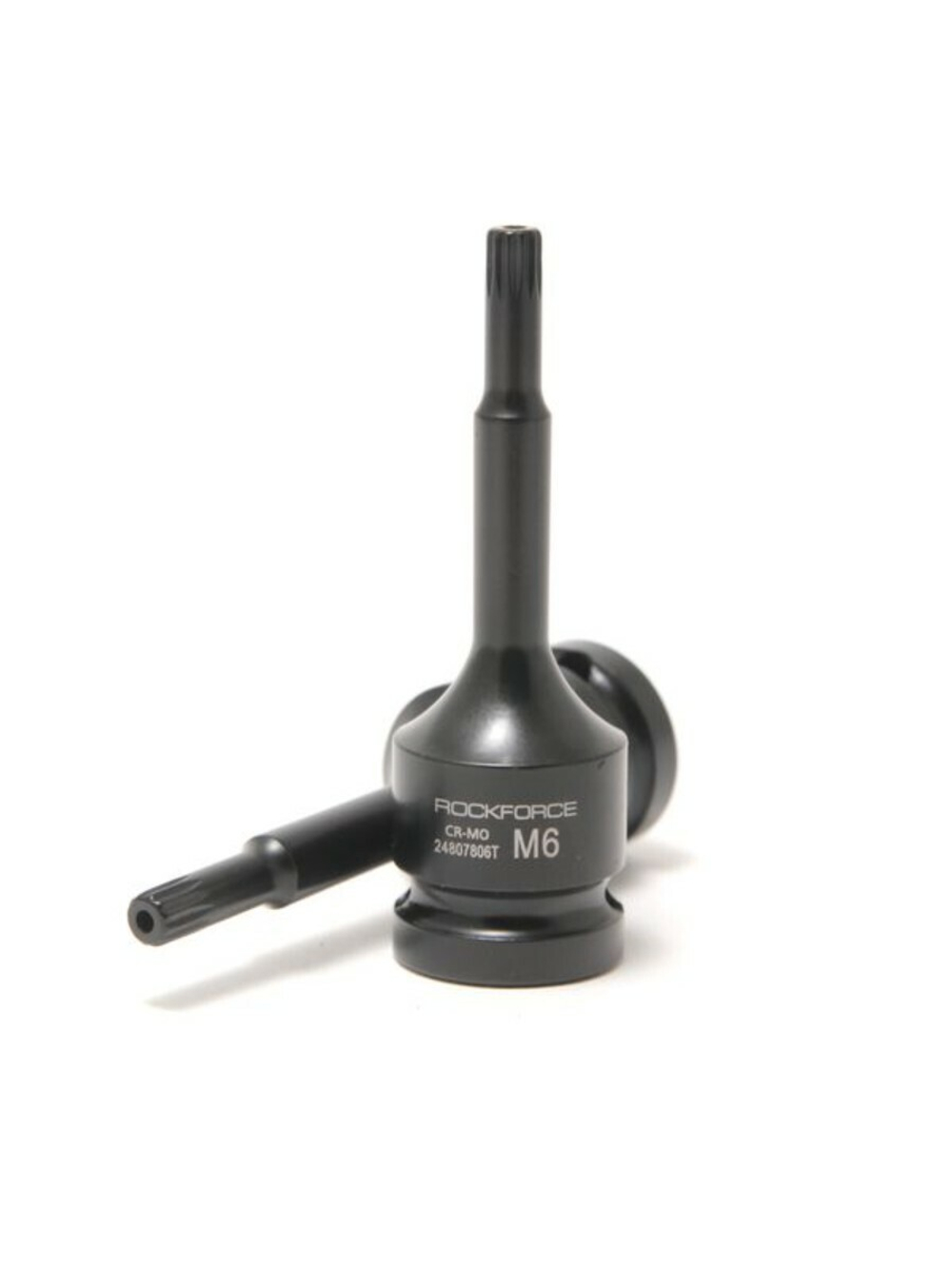 Головка-бита SPLINE глубокая ударная1/2'', M6 с отверстием RockForce##Rock FORCE RF-24807806T