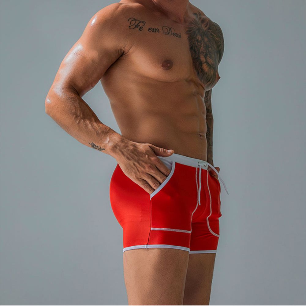 Мужские плавки боксеры красные Romeo Rossi RR6510-8 Мужские плавки боксеры красные Romeo Rossi RR6510-8