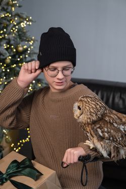 Шапка вязаная весенняя/осенняя МУЛА (ЧЕРНЫЙ)