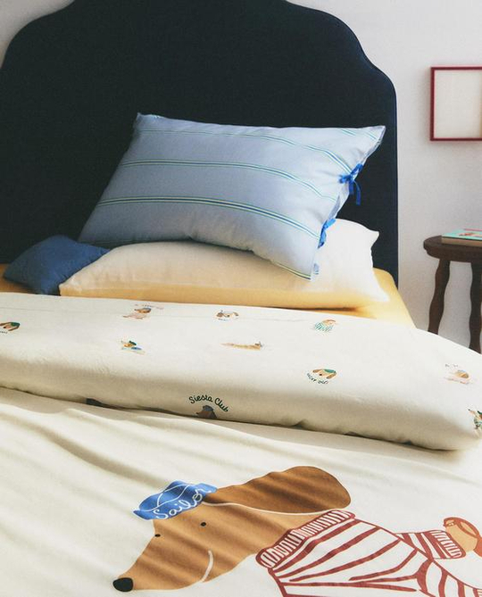 ZARA HOME ДЕТСКИЙ ДВУСТОРОННИЙ ПОДОДЕЯЛЬНИК С СОБАКАМИ, РАЗНОЦВЕТНЫЙ