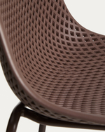 Уличный барный стул Quinby из коричневой стали и пластика, 75 см