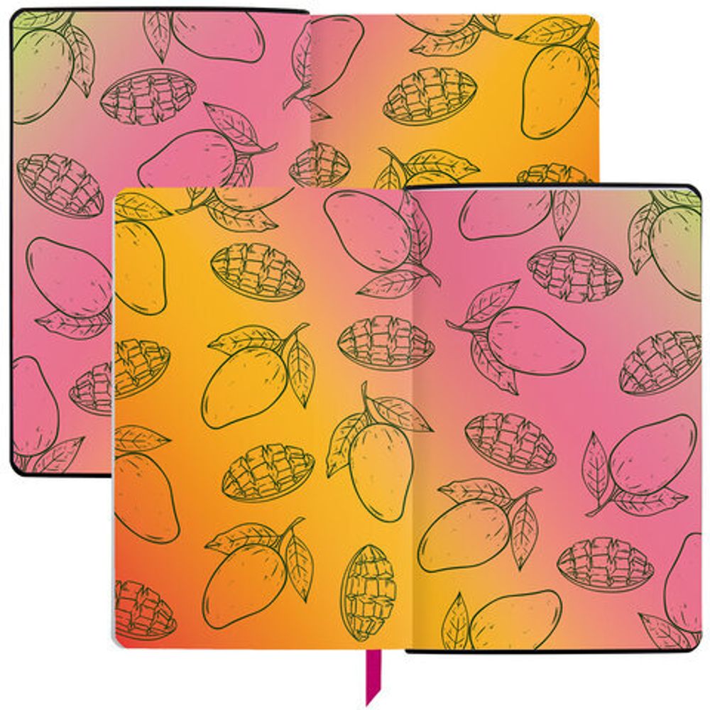 Ежедневник недатированный А5 (138х213 мм), BRAUBERG VISTA, под кожу, гибкий, 136 л., "Fruit story", 112024