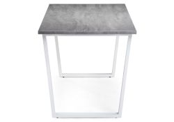 Стол Лота Лофт 140х80х75 25 мм бетон / белый матовый