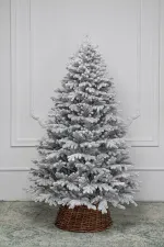 Заснеженная елка «Александрийская» (Литая хвоя) 210 см / 2,1 м