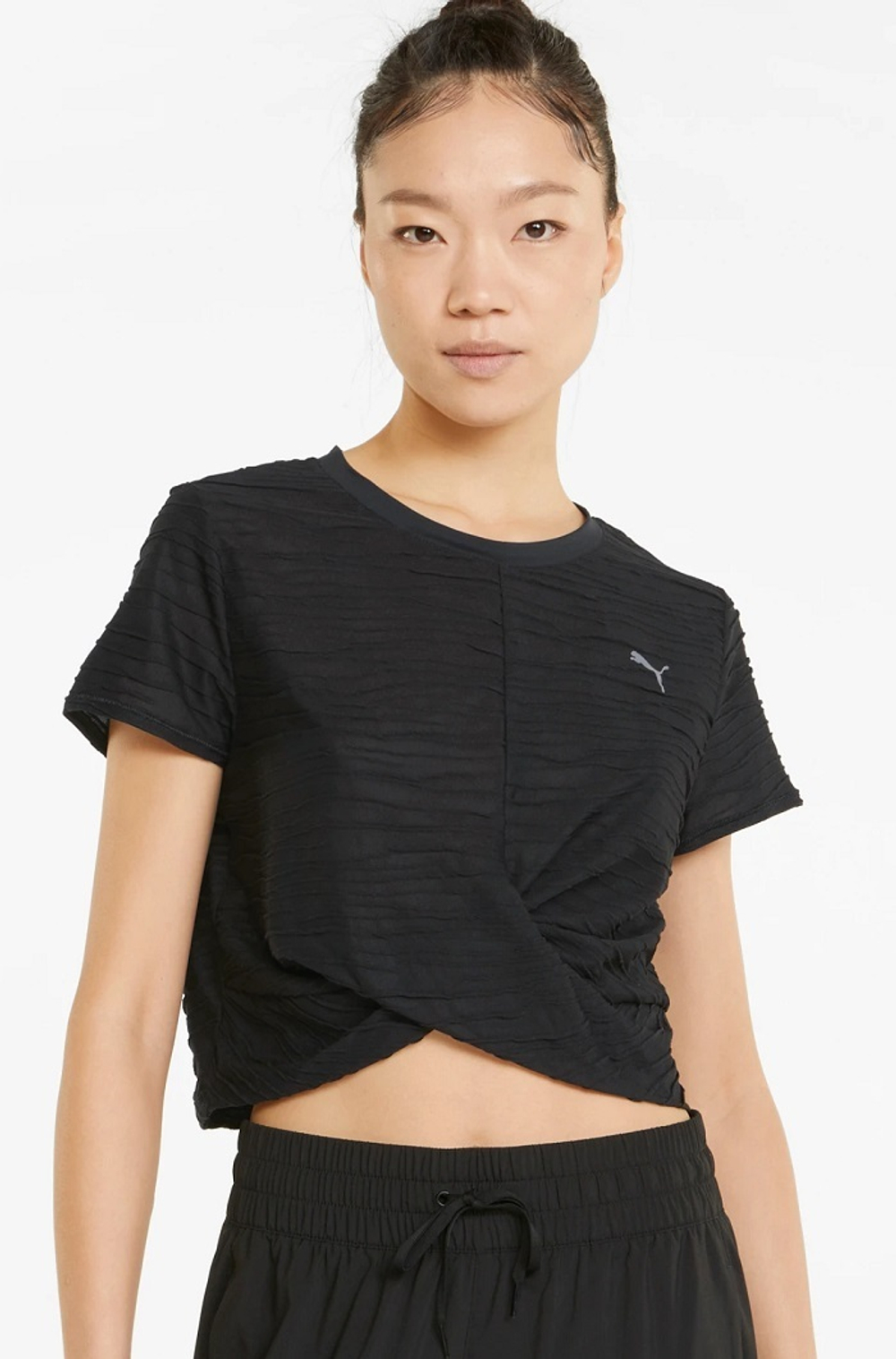 Женская теннисная футболка Puma Studio Skimmer Tee - puma black