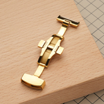 Застежка-бабочка с фиксирующим механизмом, цвет золото