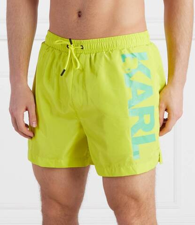 Шорты для плавания karl logo short boardshorts Karl Lagerfeld - лимонный(230M2202)
