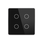 Сенсорный выключатель Zigbee 4CH беспроводной SS4 (на аккумуляторах, черный)