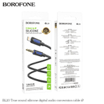 Аудио Адаптер BOROFONE BL20 Lightning - 3.5mm AUX Silicone (черный)