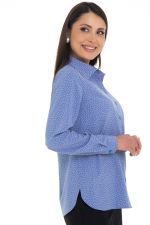 Рубашка Деловой стиль (горошек, блу) Diolche