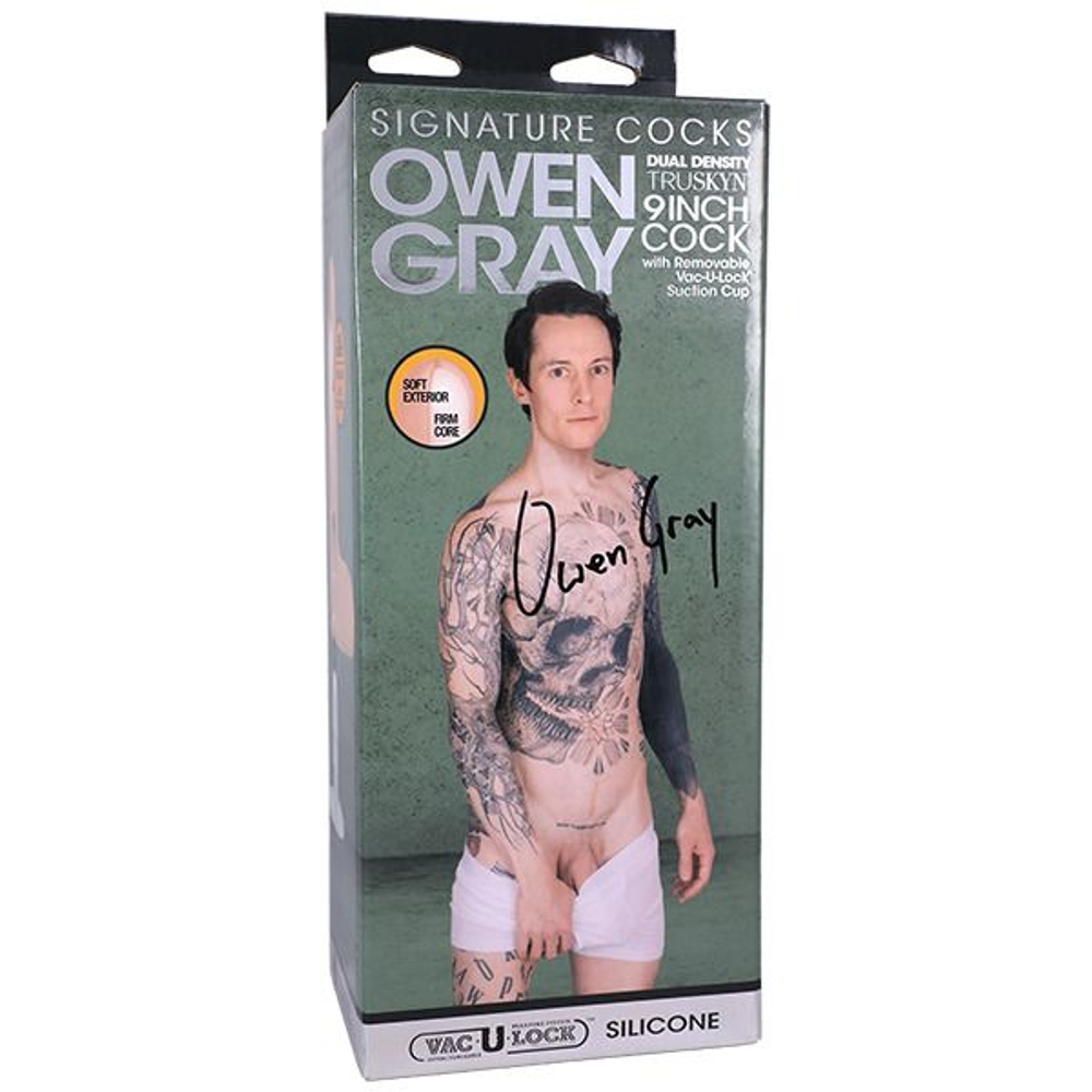 Телесный фаллоимитатор на съемной присоске Owen Gray Signature Cocks - 23,5 см. (Цвет: телесный)