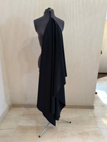 Костюмно-плательная однотонная шерсть (Marzotto, 90%шерсть/10%полиамид, Густой черный, 150, 290 гр/м2)