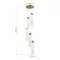 SL6236.303.05 Светильник подвесной ST-Luce Латунь/Прозрачный LED 5*12W 4000K CHAMPAGNE