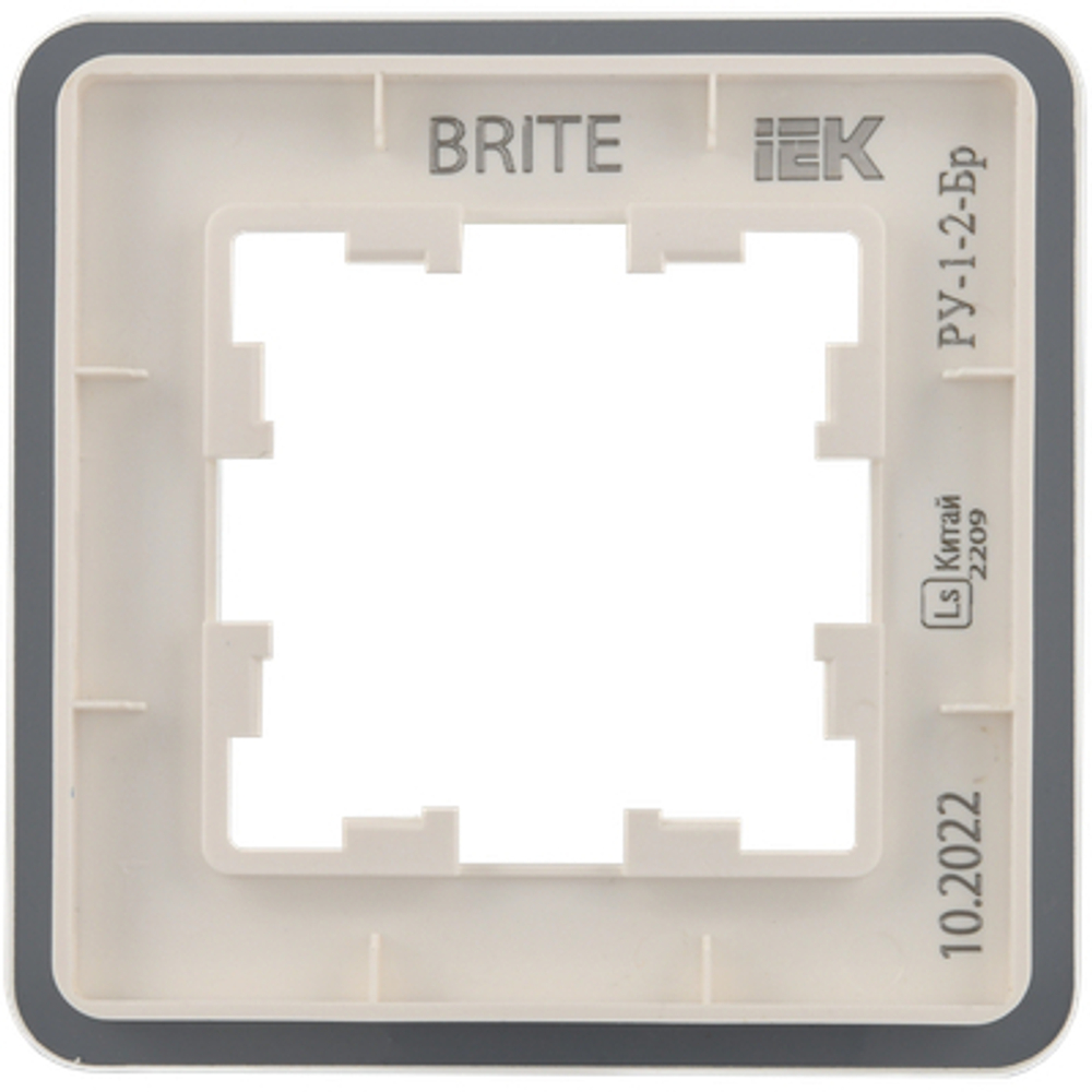 BRITE Рамка 1-местная РУ-1-2-Бр стекло белый RE IEK