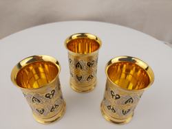 Подарочный набор стопок "Гильзы" с чернением