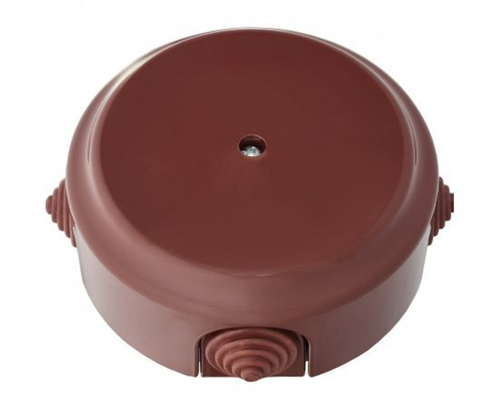 Ретро распределительная коробка D124, пластик, коричневый, Bylectrica