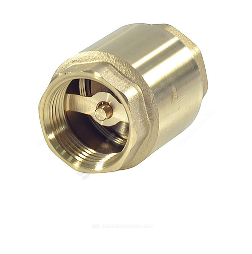 Клапан обратный латунь осевой Ду 25 ВР 1" Джилекс 9009