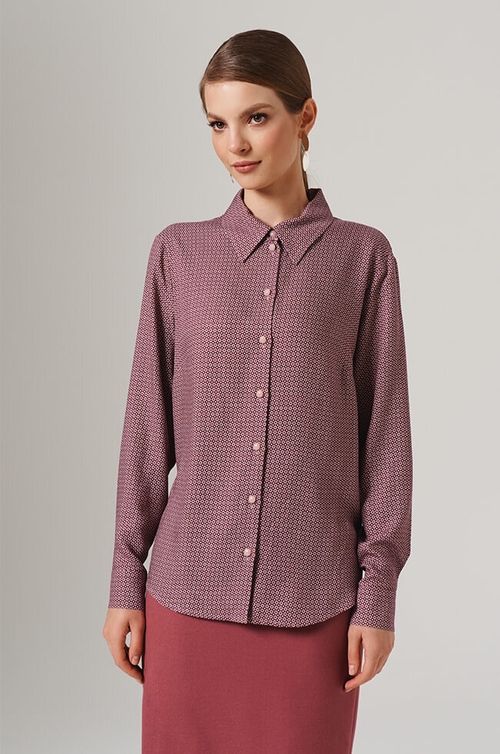 23141 Блузка женская (винный принт)