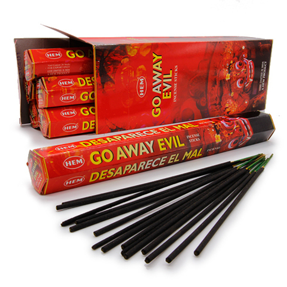 HEM Go Away Evil шестигранник Благовоние Уходи Зло (можжевельник, рудракша, эвкалипт)