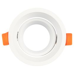 Светильник встраиваемый алюминиевый ЭРА KL98 WH под лампу MR16 GU5.3 белый | Алюминиевые встраиваемые светильники