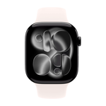 Умные часы Apple Watch Series 11 GPS, 46mm, Jet Black Aluminium Case with Light Blush Sport Band, S/M