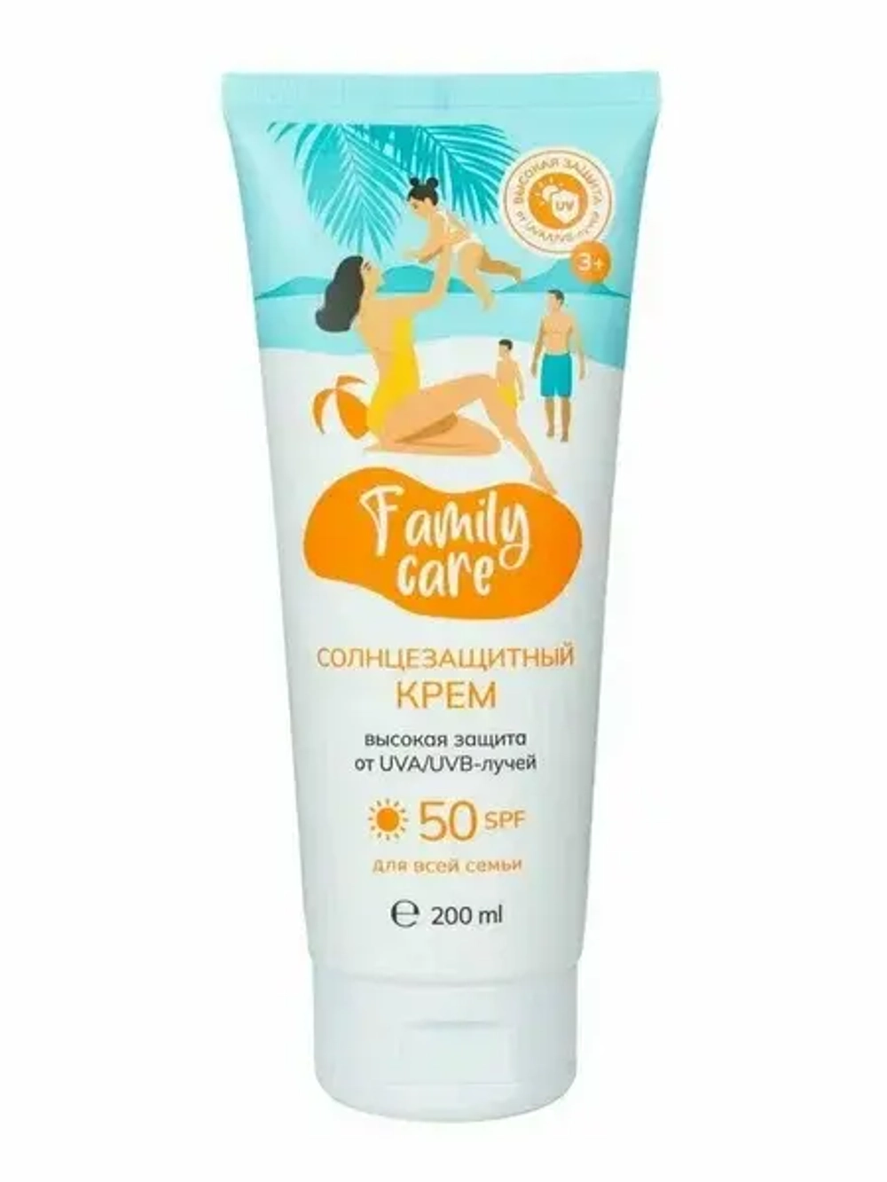 DIGIDON, Солнцезащитный водостойкий крем для всей семьи SPF 50, 200 мл