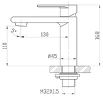 Смеситель для раковины BelBagno Nova NOV-LVM-IN сатин матовый