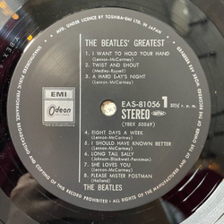 Винтажная виниловая пластинка LP The Beatles Greatest (Japan 1978) (No Obi) I Want To Hold Your Hand