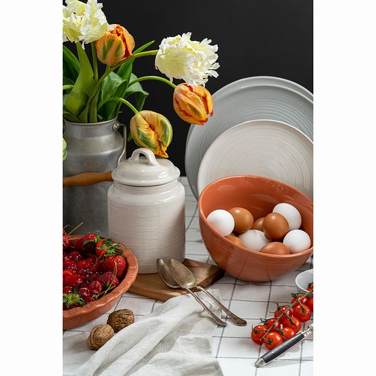 Набор обеденных тарелок in the village, D28 см, серые, 2 шт.