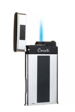 Зажигалка Caseti турбо, тонкая, серебристая CA418-3