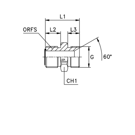 Адаптер DN10 ORFS 11/16 - BS 3/8 CAST