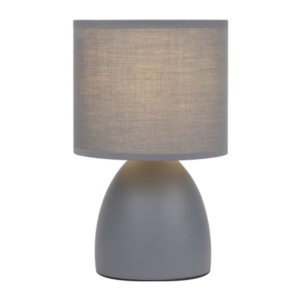 Настольная лампа Rivoli Nadine 7042-501 1 * Е14 40 Вт керамика серая с абажуром