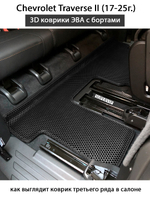 Автомобильные коврики ЭВА с бортами для 3-х рядов на Chevrolet Traverse II (17-25г.) 8-ми местное авто