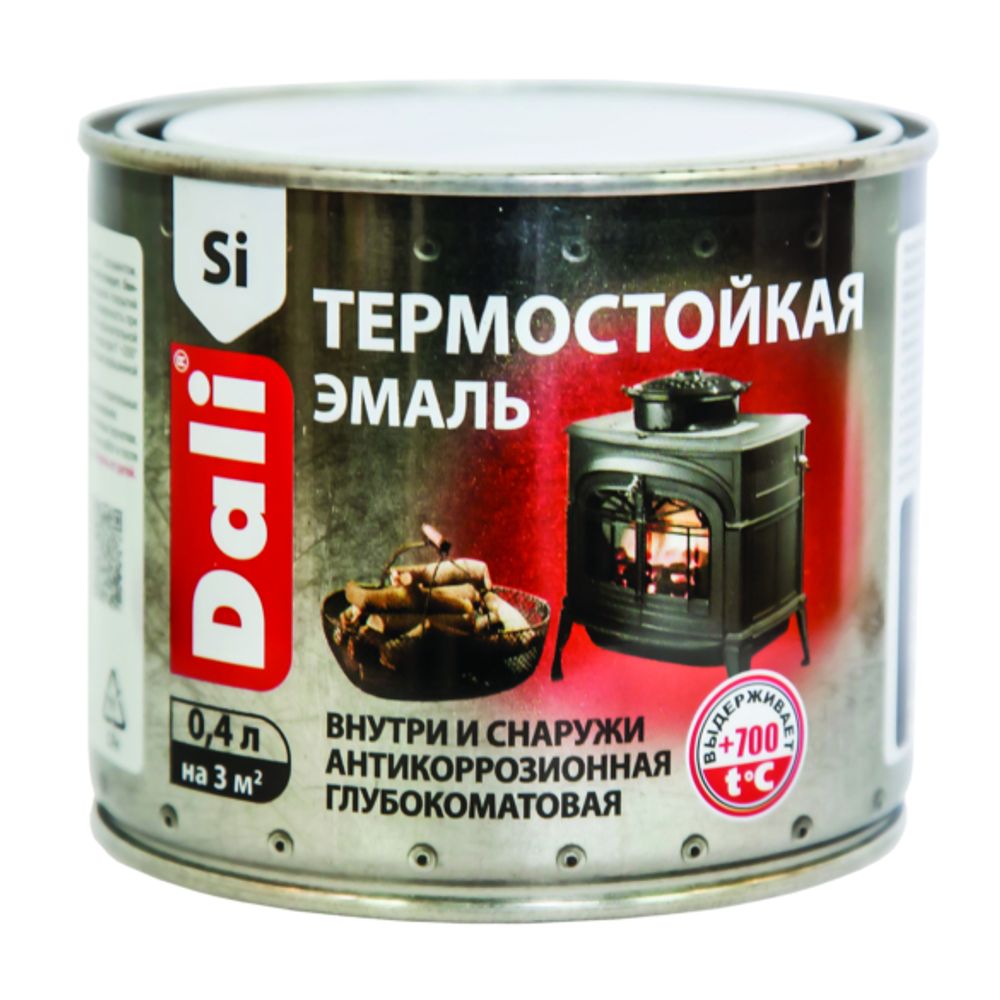 ЭМАЛЬ ТЕРМОСТОЙКАЯ DALI ЧЕРНАЯ 0,4 Л (6) РОГНЕДА