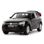 Модель ин. мет. "Volkswagen Touareg" 12см, двери, багаж, черный, коробка TOUAREG-12-BK (Технопарк)