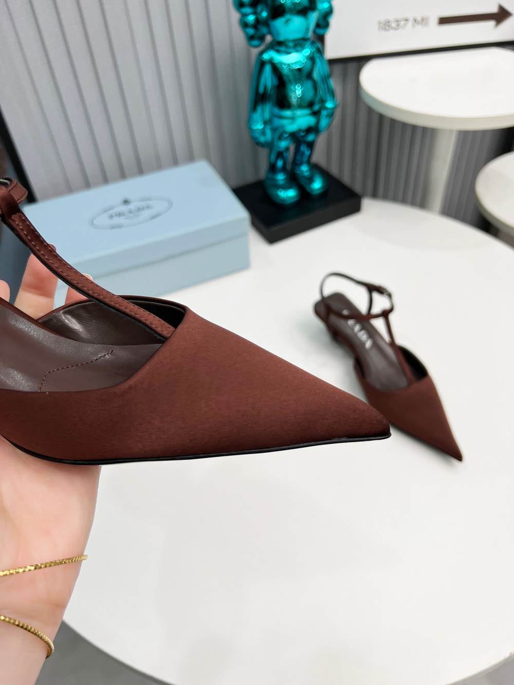 Prada Satin Slingback Pumps
