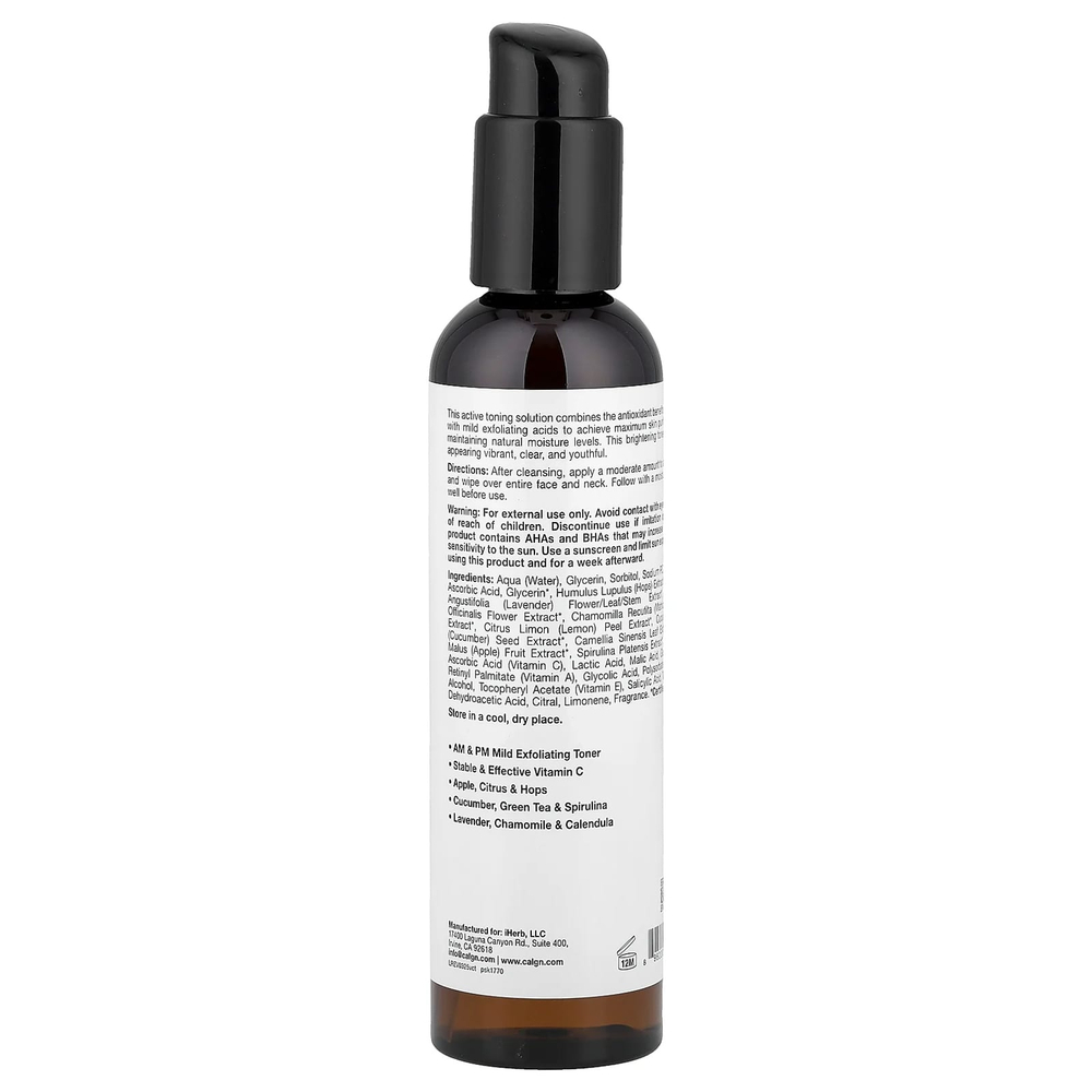 California Gold Nutrition, тонер с витамином C, осветляющий эффект, 177 мл (6 жидк. унций)