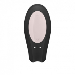 Черный вибратор для пар Double Joy с управлением через приложение