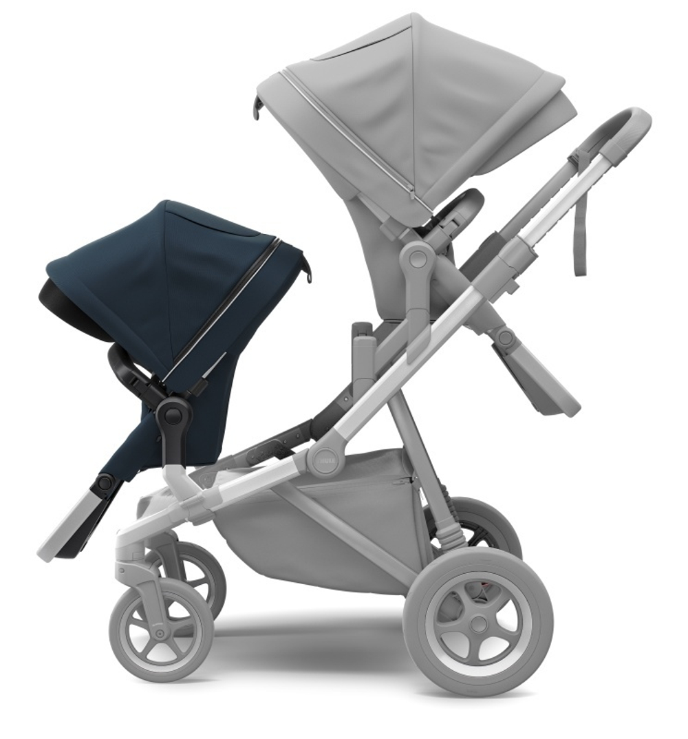 Второй прогулочный блок для коляски Thule Sleek Sibling Seat Navy Blue, синий