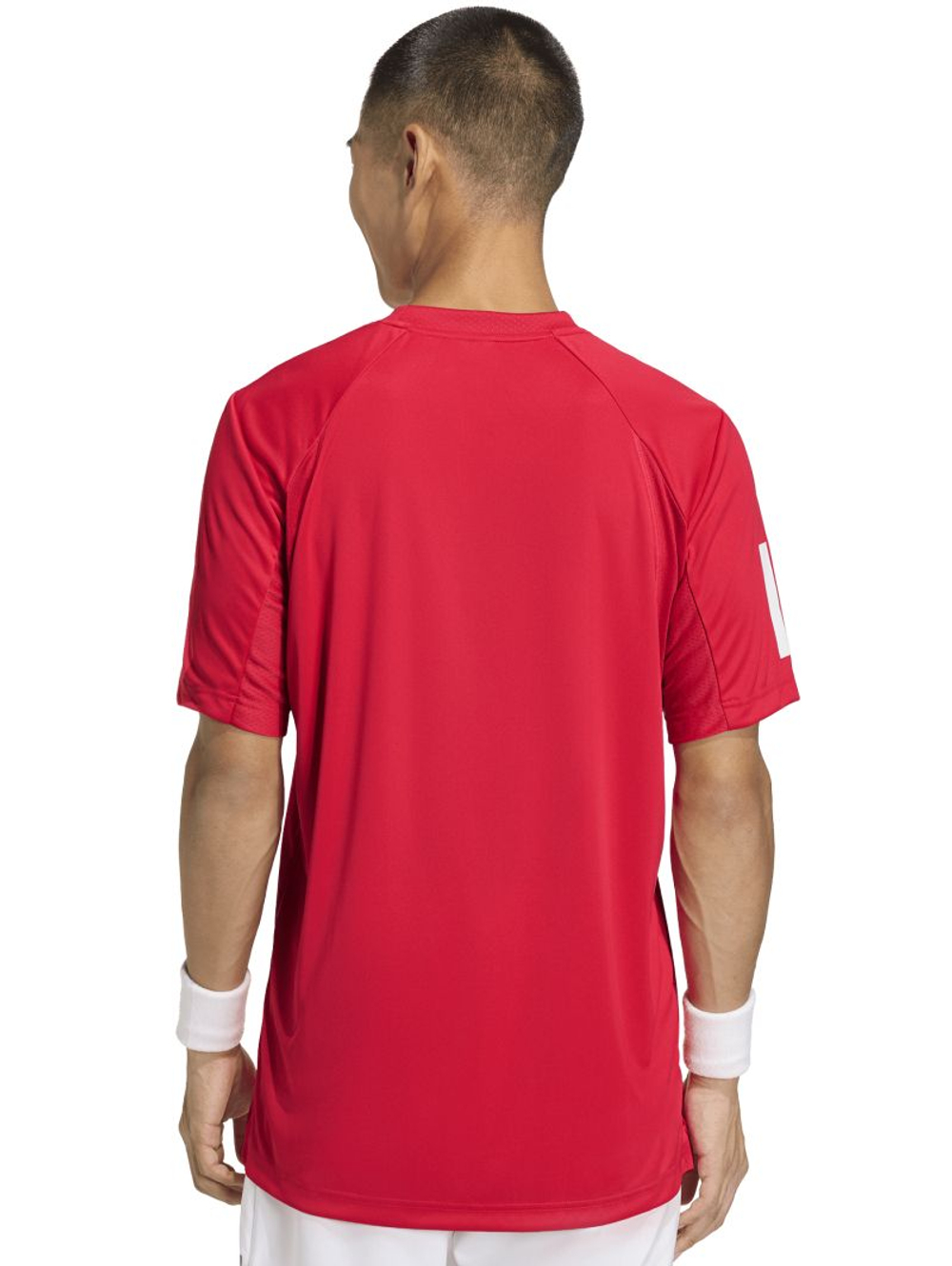 Теннисная футболка Adidas Club 3-Stripes - pure rubin