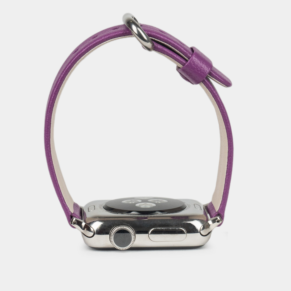 Ремешок для Apple Watch 44/45/46 mm кожи козы, фиалкового цвета